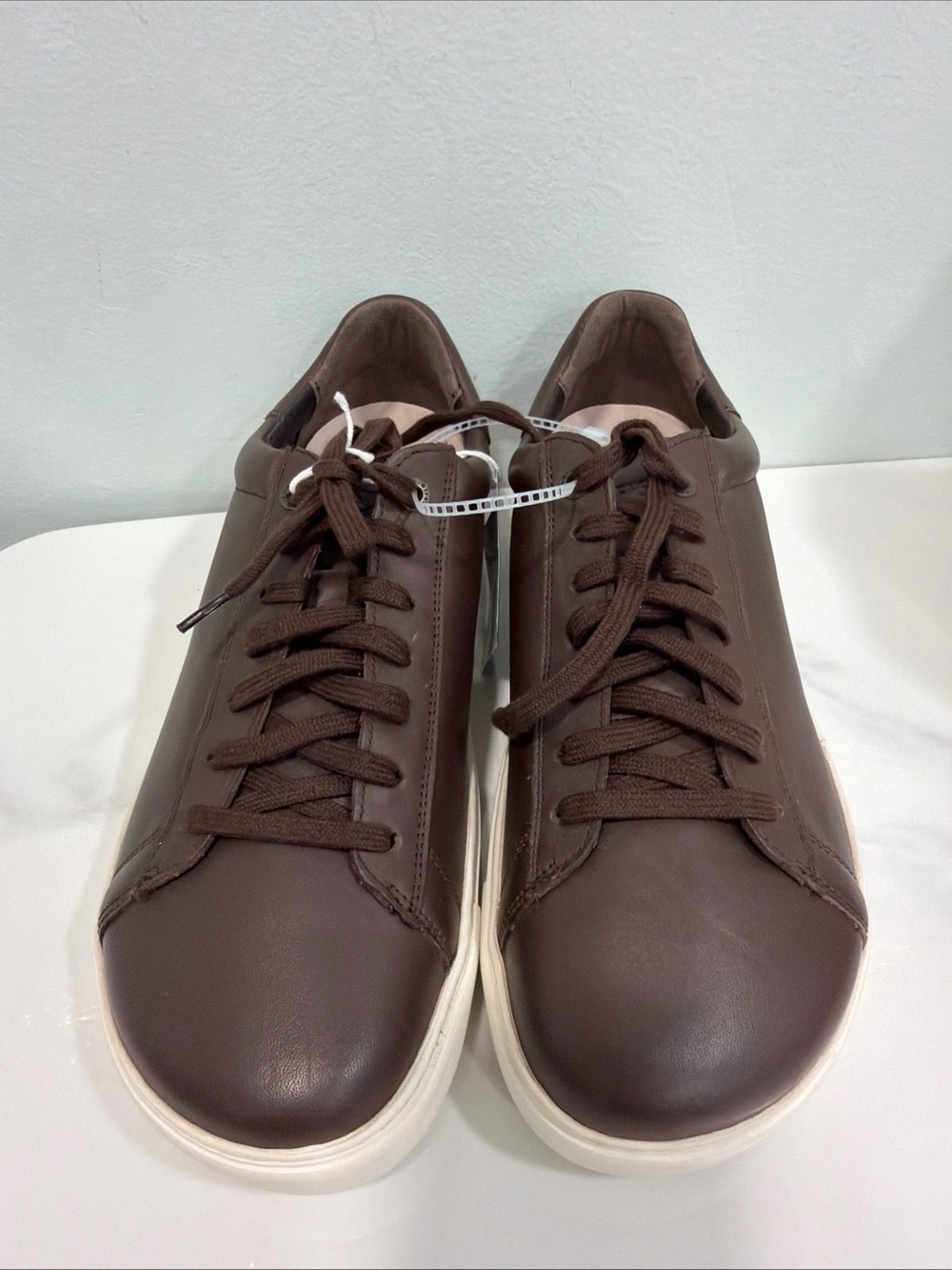 Men's Brown Leather Low-Top Sneakers